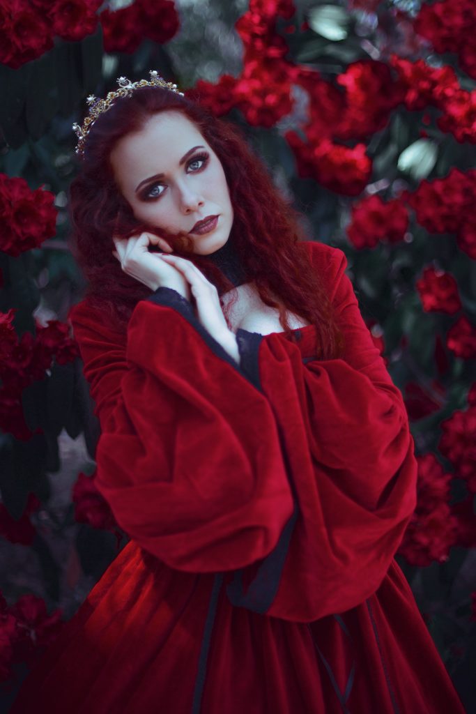 rote blumen Fotoshooting