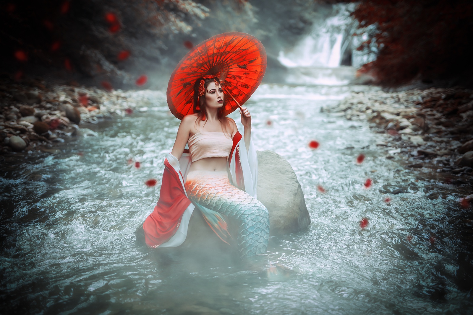 Fantasy Meerjungfrau Fotoshooting Geisha