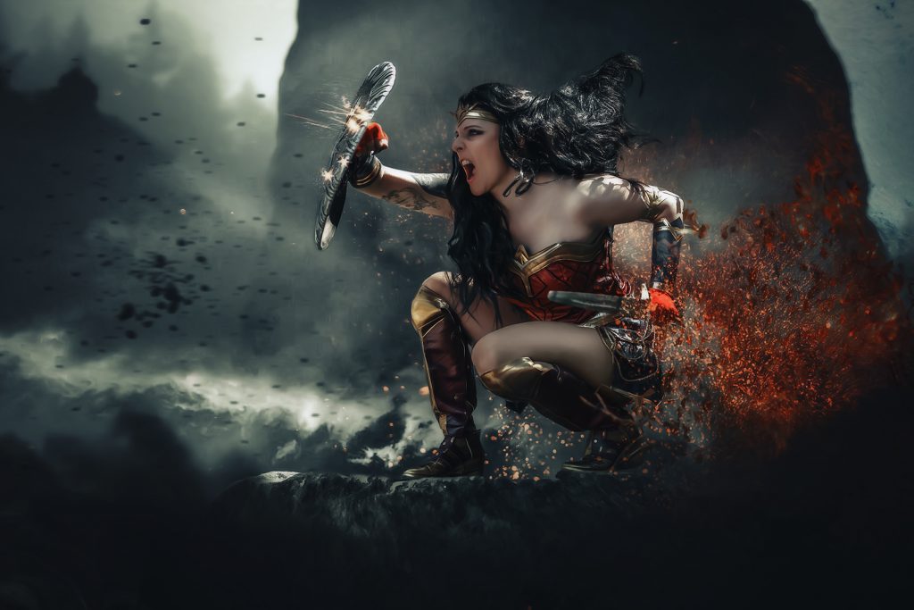 Wonder Woman cosplay Fotoshooting schweiz