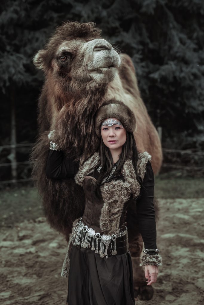 fotoshooting mit tier mensch Kamele Fotografie
