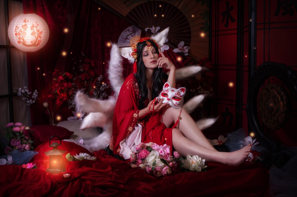 Geisha-Kitsune-Cosplay-Fotoshooting