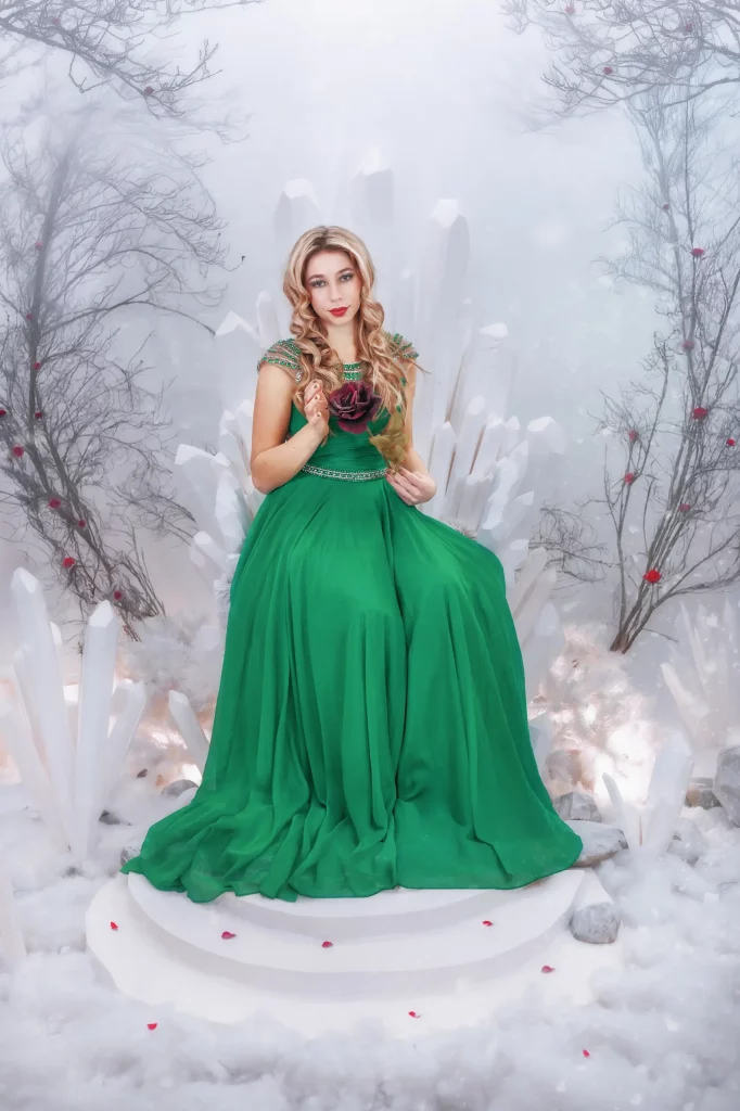 Fotoshooting-Studio-Eternal-Frost-Grün-Kristalle