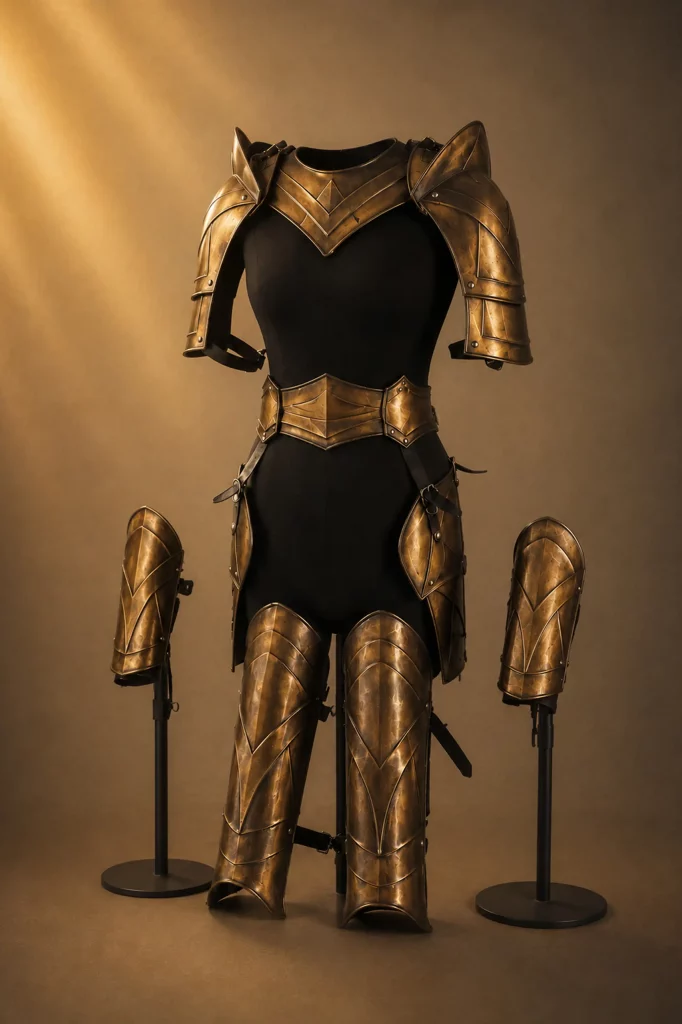 Goldene Walkürenrüstung der Sacred Valkyrie Fantasy Premiere